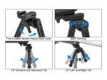 UTG Recon 360 TL Bipod, 8"-12" Center Height, Picatinny - Image 2